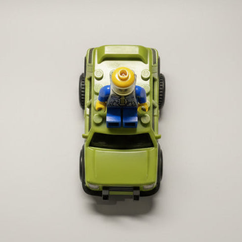 Grøn Lego bil flexi-trax