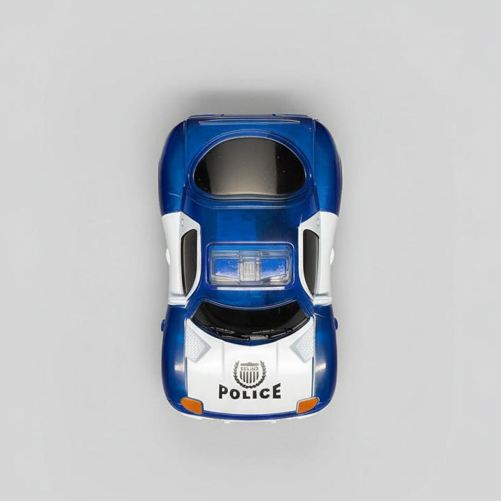 Blå politibil flexitrax