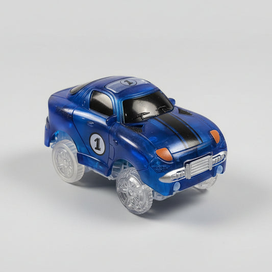 Blå racerbil flexi-trax