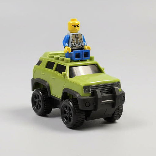 Legobil grøn flexi-trax