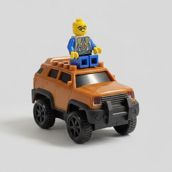 Brun legobil flexi trax
